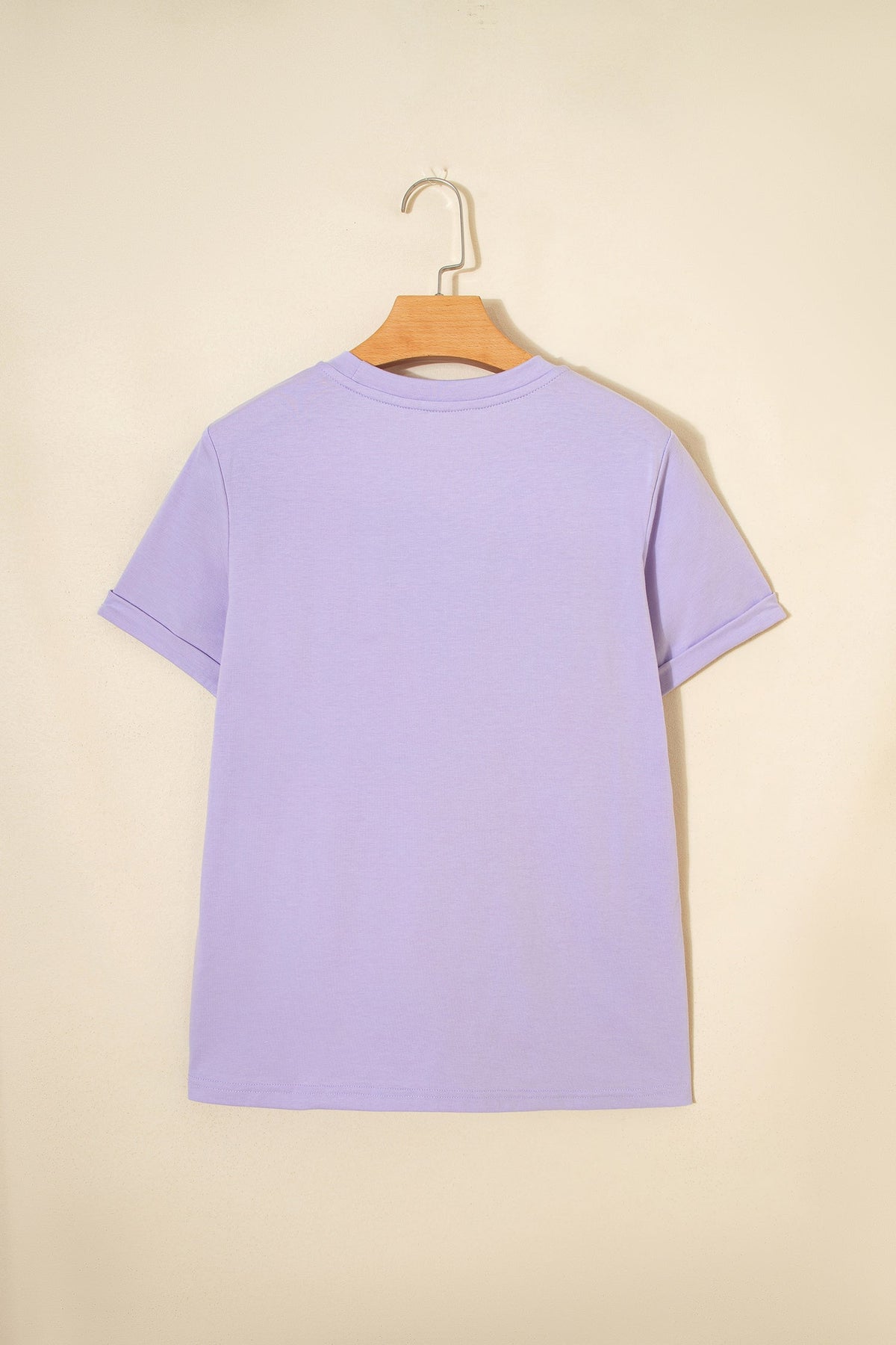 Solid Short Sleeve Crew Neck Tee