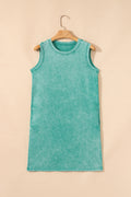 Mineral Wash Pocketed Tank Mini Dress