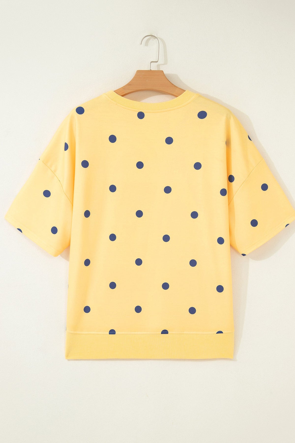 Retro Polka Dot Crossed Seam Oversize Tee