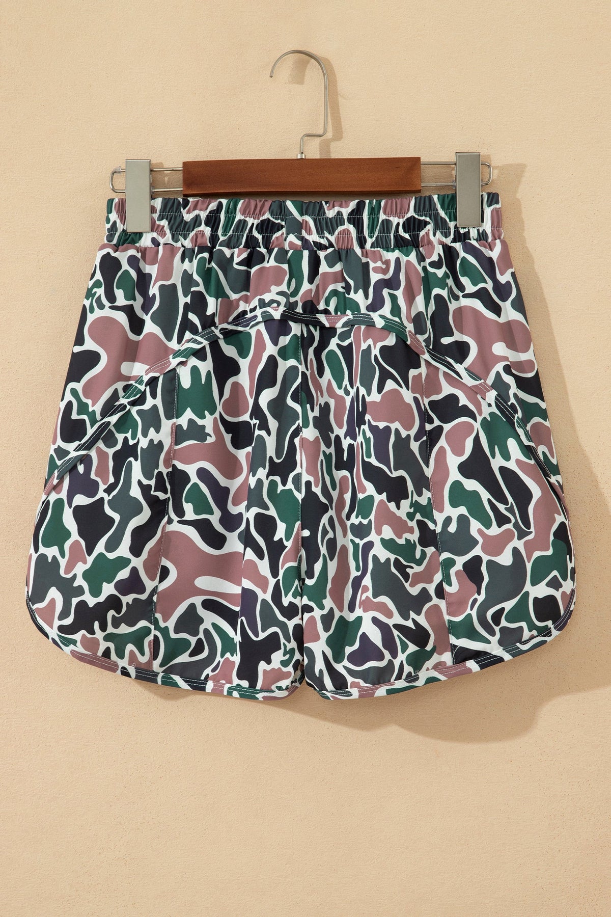 Camo High Waist Lined Athletic Shorts