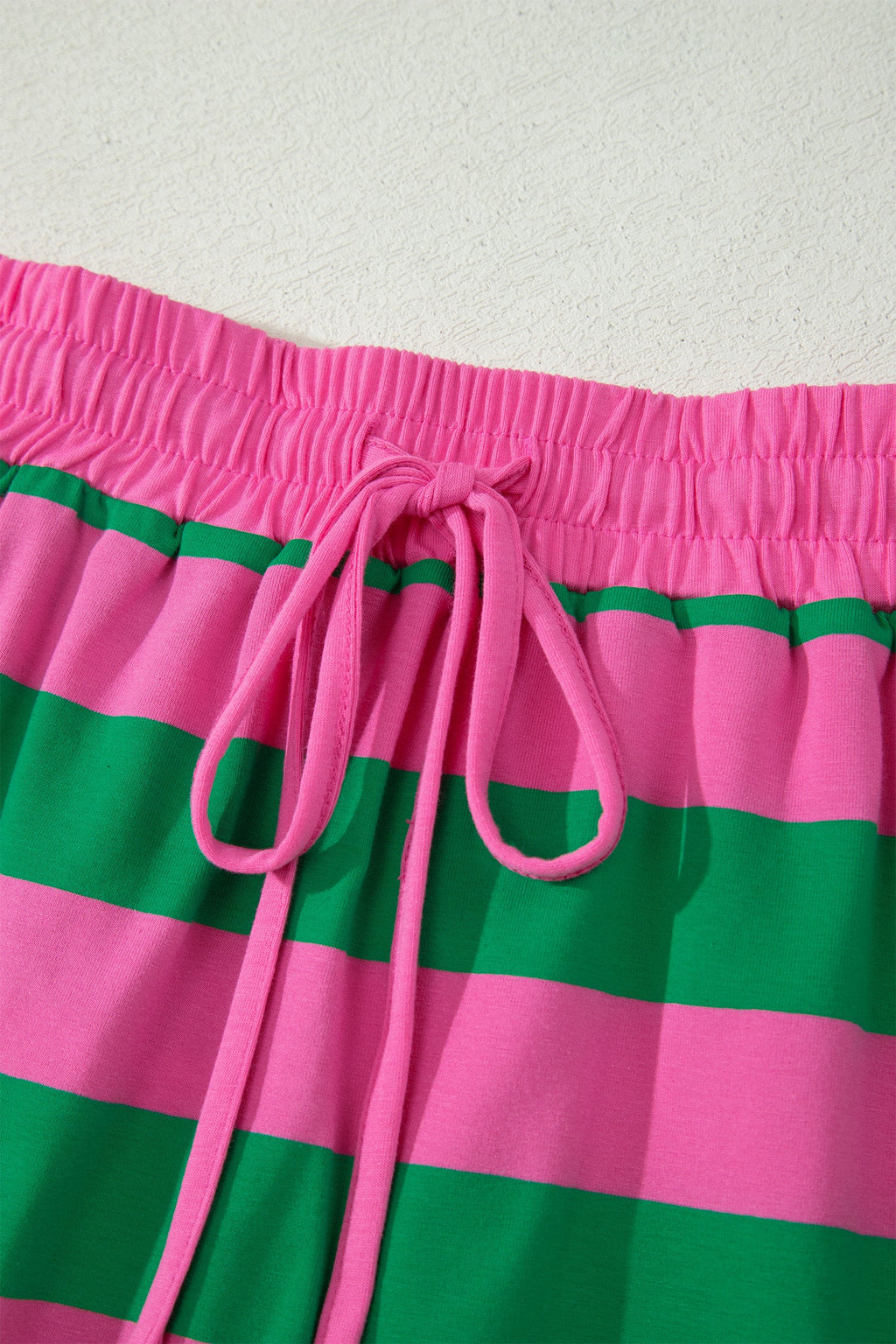 Stripe Dolman Tee & Drawstring Skort Set