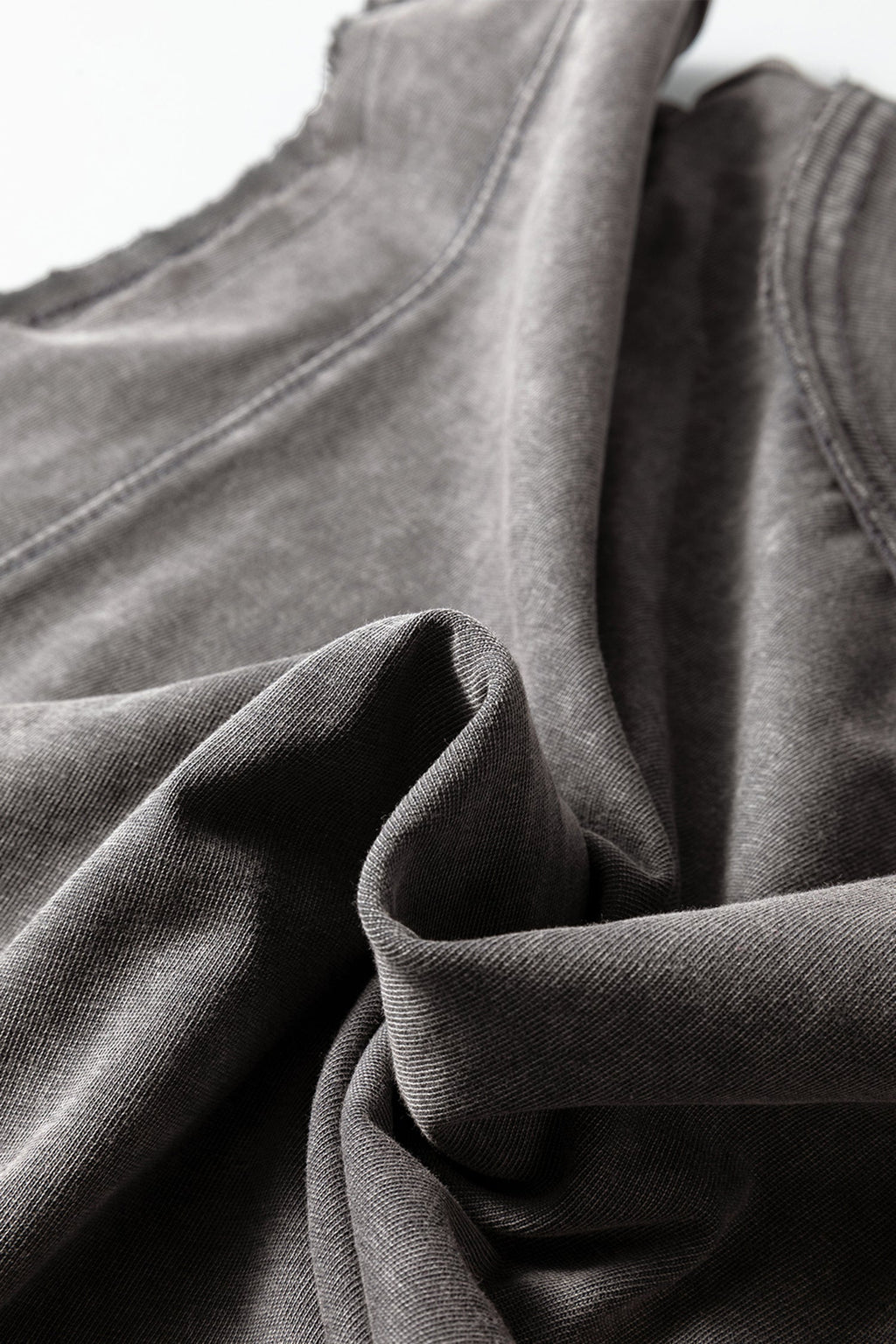 Solid Mineral Wash Boxy Tank Top