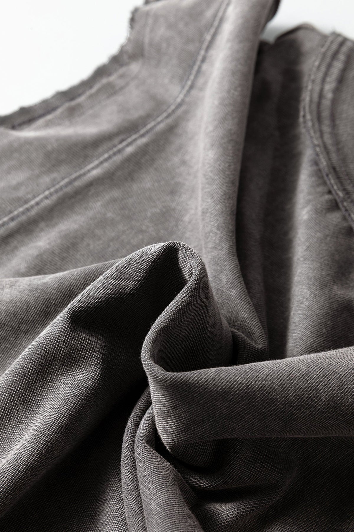 Solid Mineral Wash Boxy Tank Top