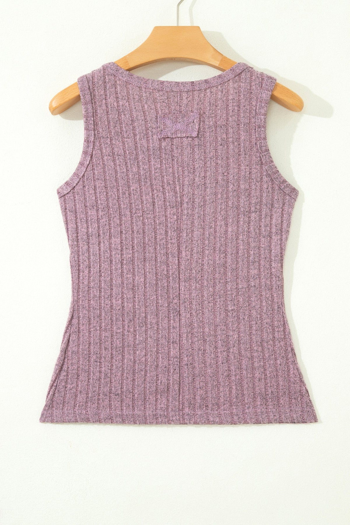 Solid Ribbed Knit Mineral Wash Tank Top