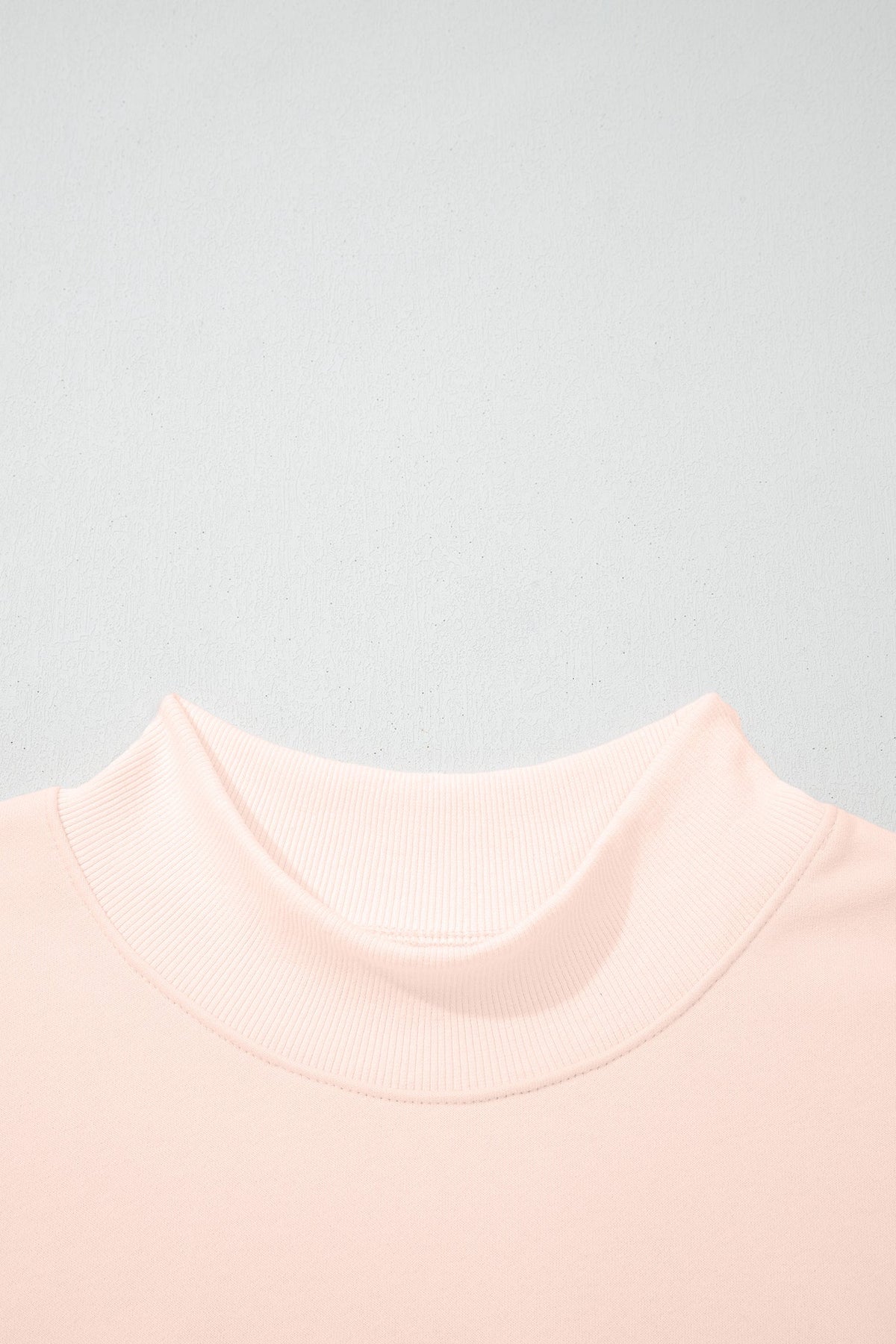 Solid Oversize Mock Neck Sweatshirt