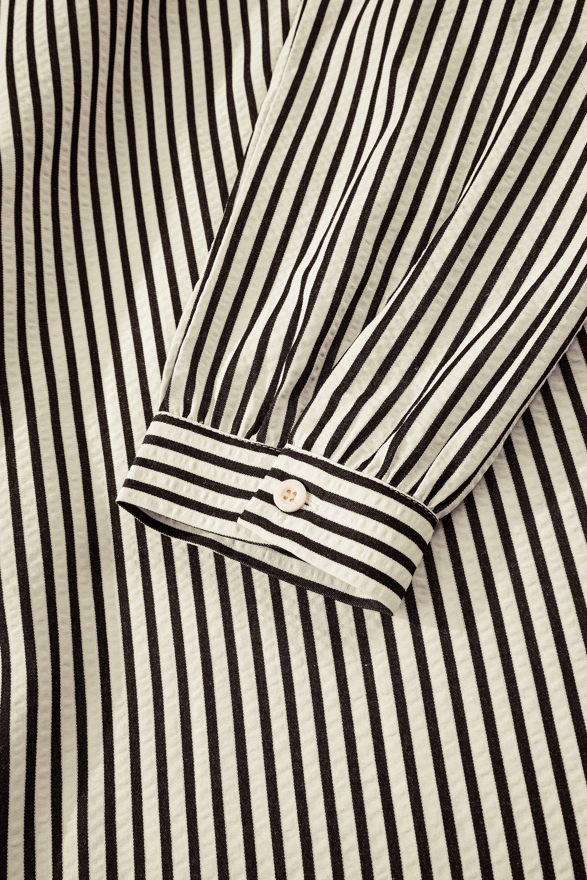Stripe V-Neck Zip Front Midi Dress