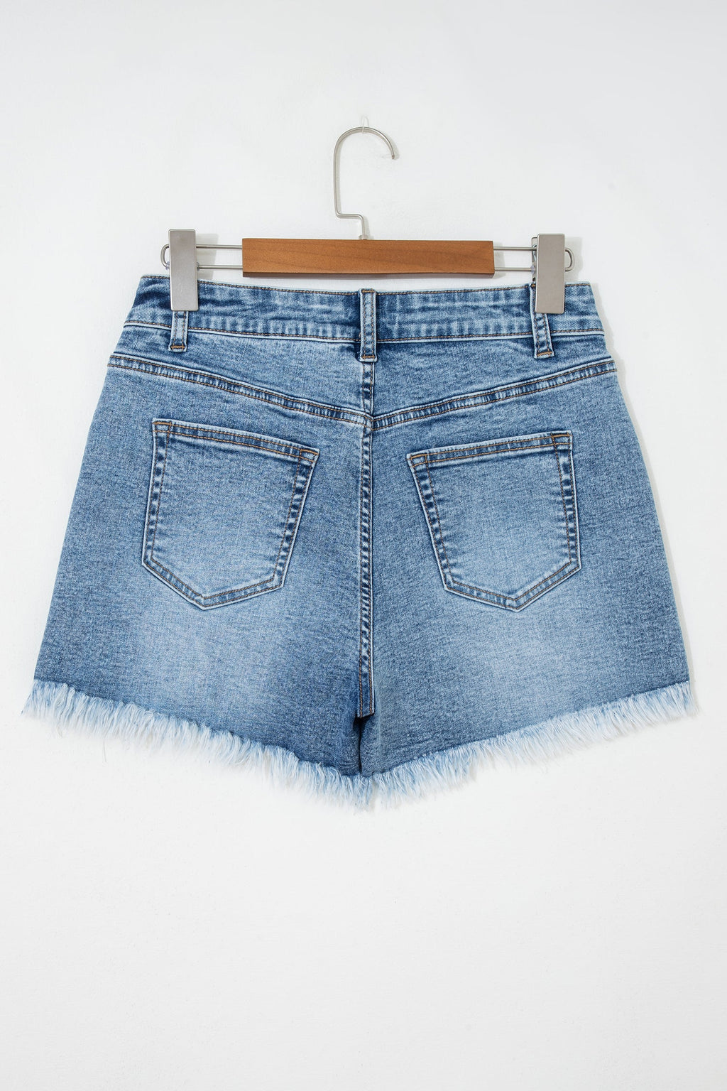 Western Embroidered Studded Denim Shorts
