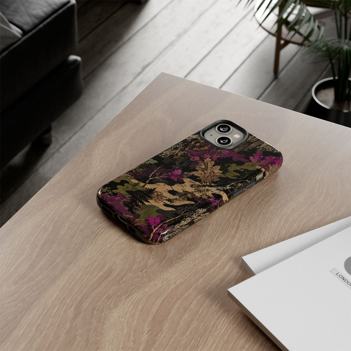 Camo Floral Tough Phone Case — Rugged Nature-Inspired Protection