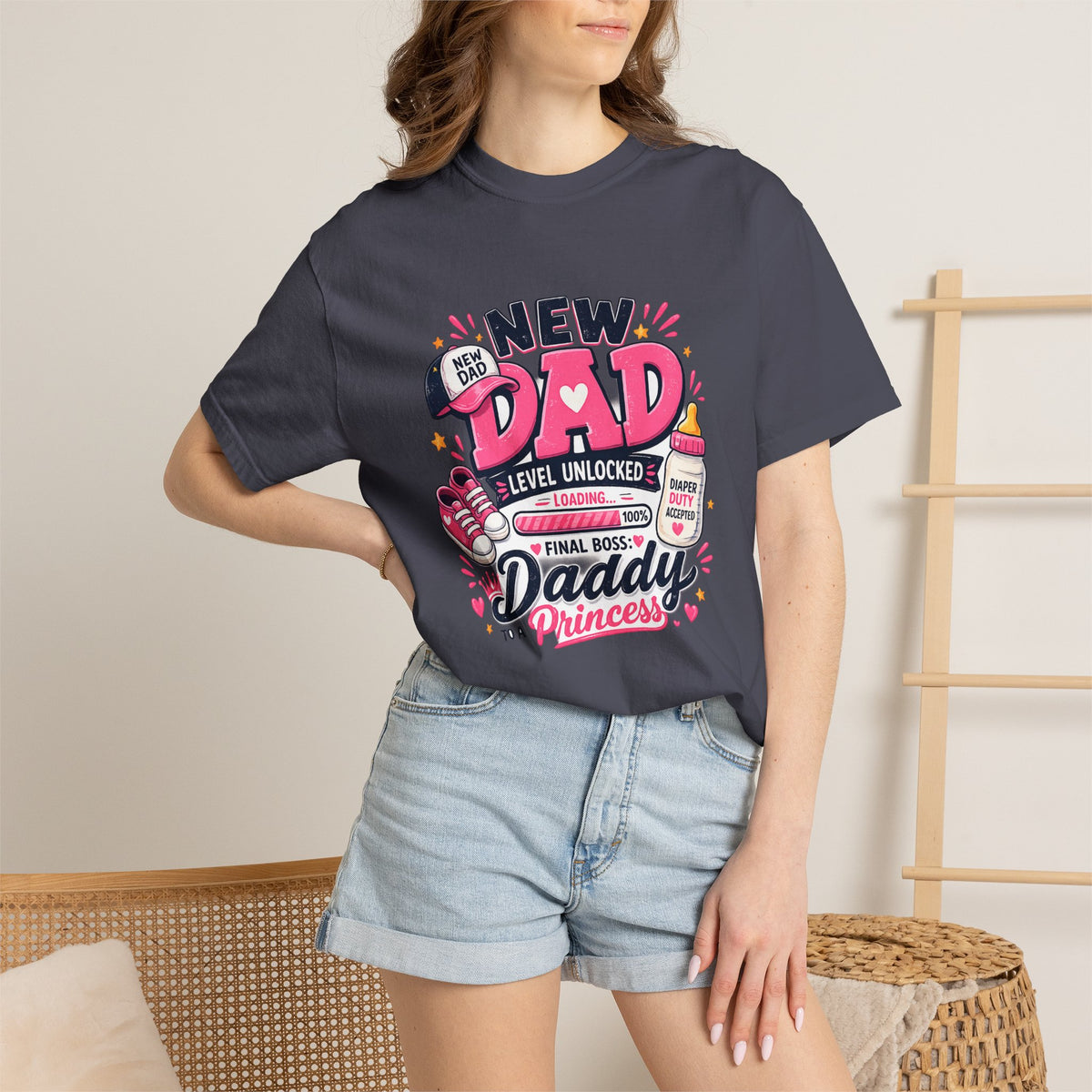 New Dad Level Unlocked T-shirt | Daddy to a Princess