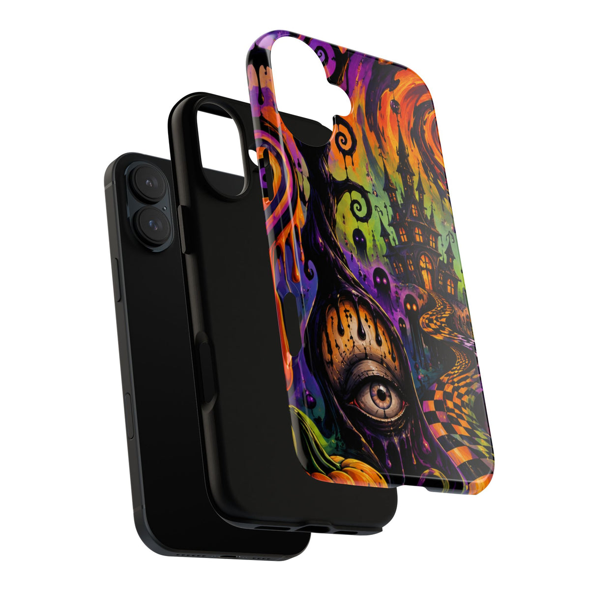 Phone Case — Psychedelic Haunted House Halloween Design