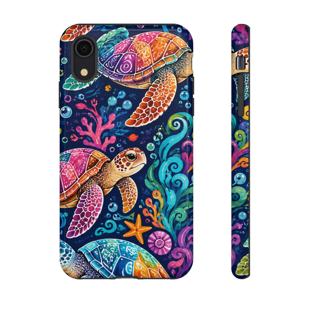 Colorful Sea Turtles phone case | Turtle iPhone case, ocean art