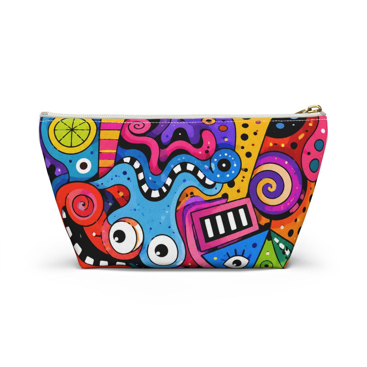 Colorful Abstract Monsters Accessory Pouch