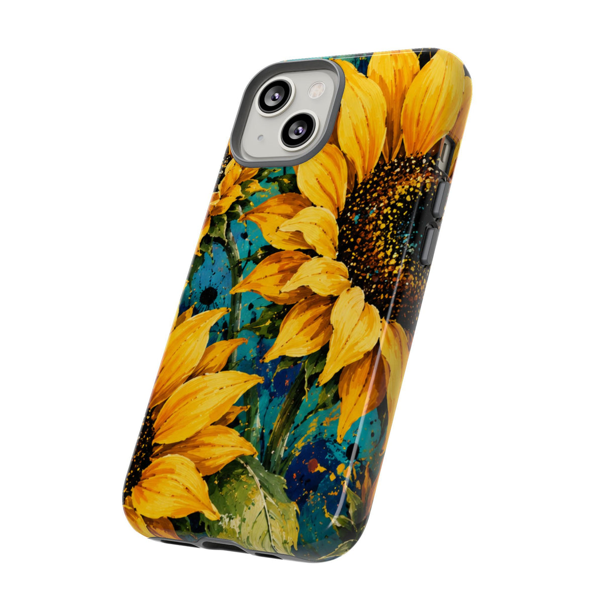 Sunflower Art Phone Case — Vibrant Yellow Floral Tough Case