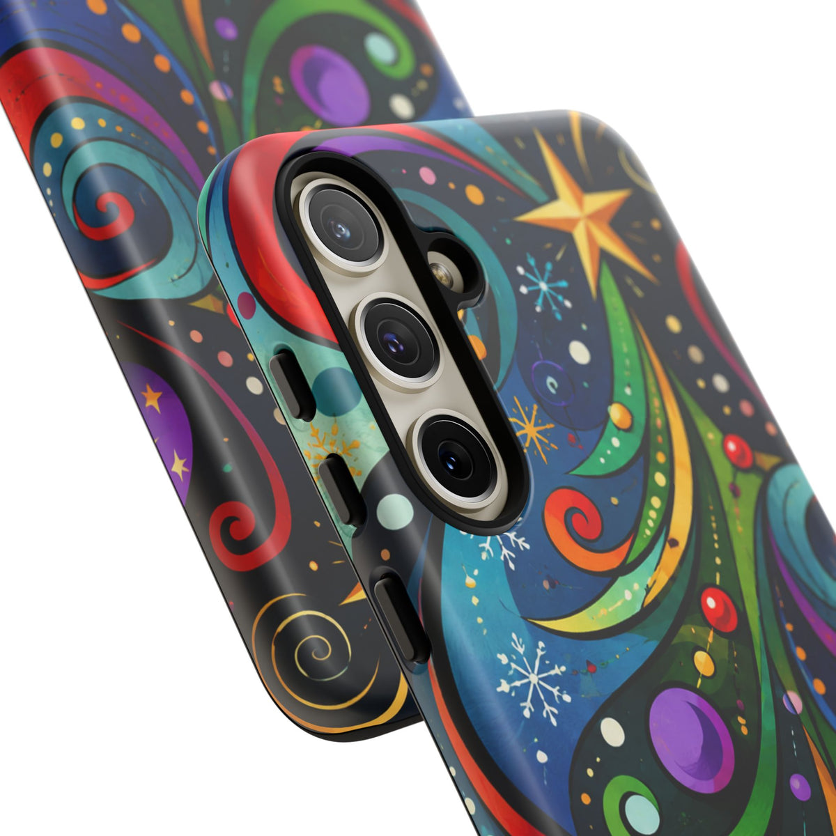 Colorful Swirl Christmas Tree Tough Phone Case