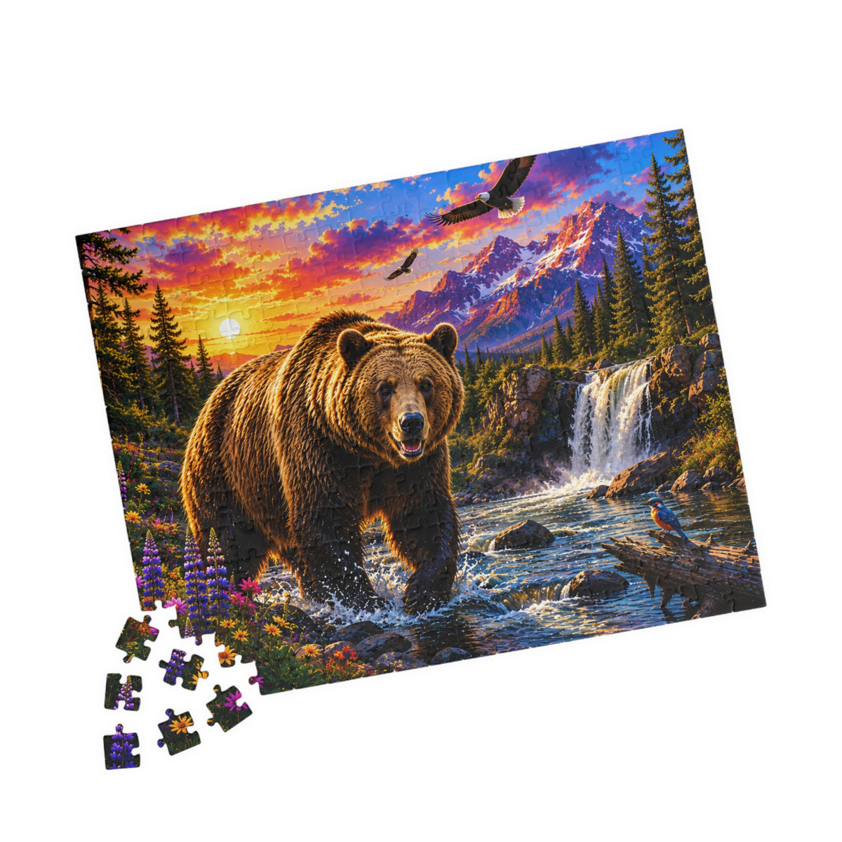 Mountain Bear Scenic Puzzle — Wildlife Jigsaw (110/252/520/1014 pcs)
