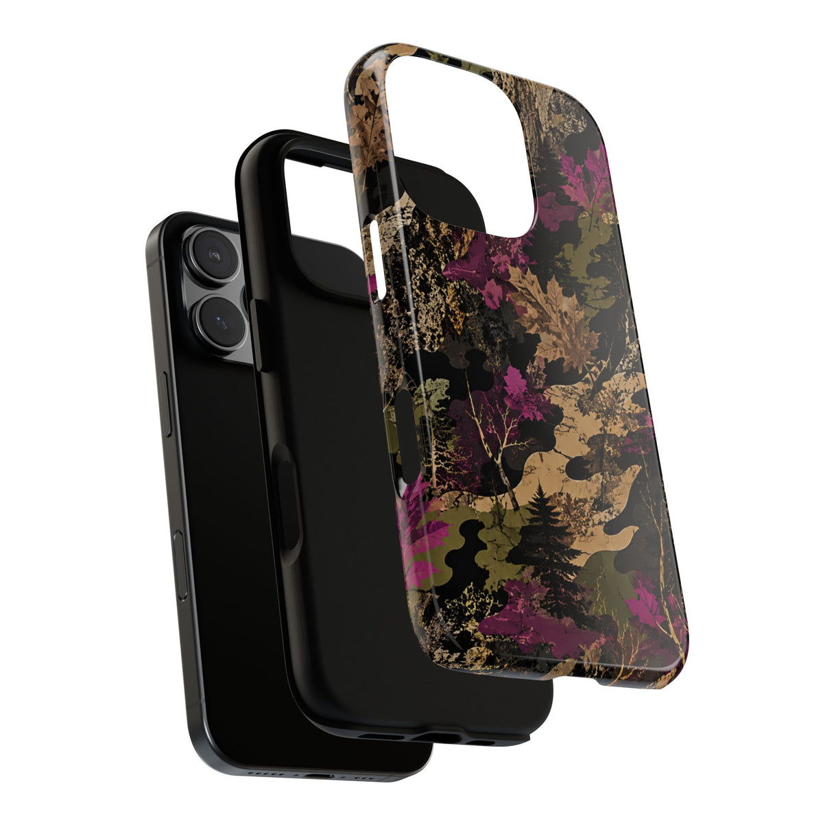 Camo Floral Tough Phone Case — Rugged Nature-Inspired Protection