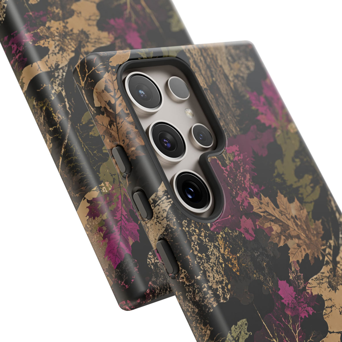 Camo Floral Tough Phone Case — Rugged Nature-Inspired Protection