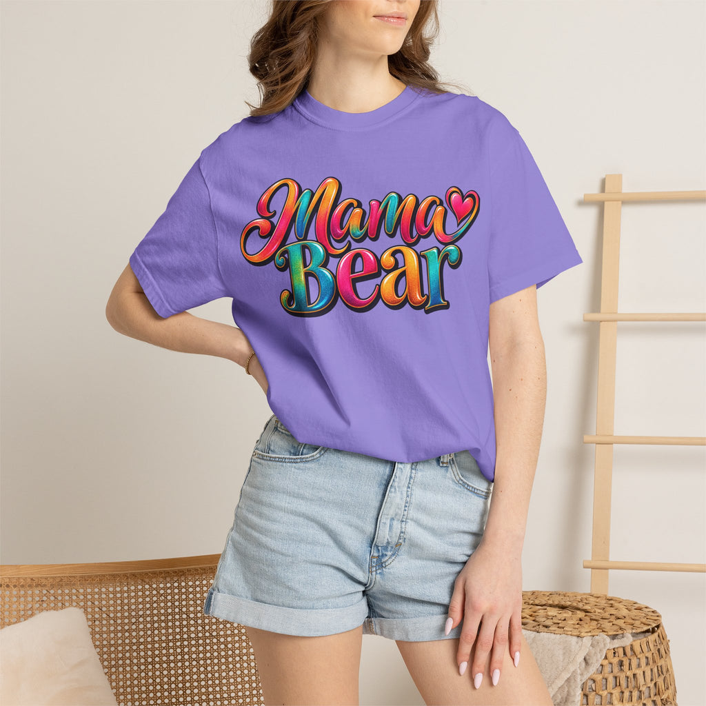 Mama Bear T-Shirt — Colorful Retro Script Mother's Day Tee