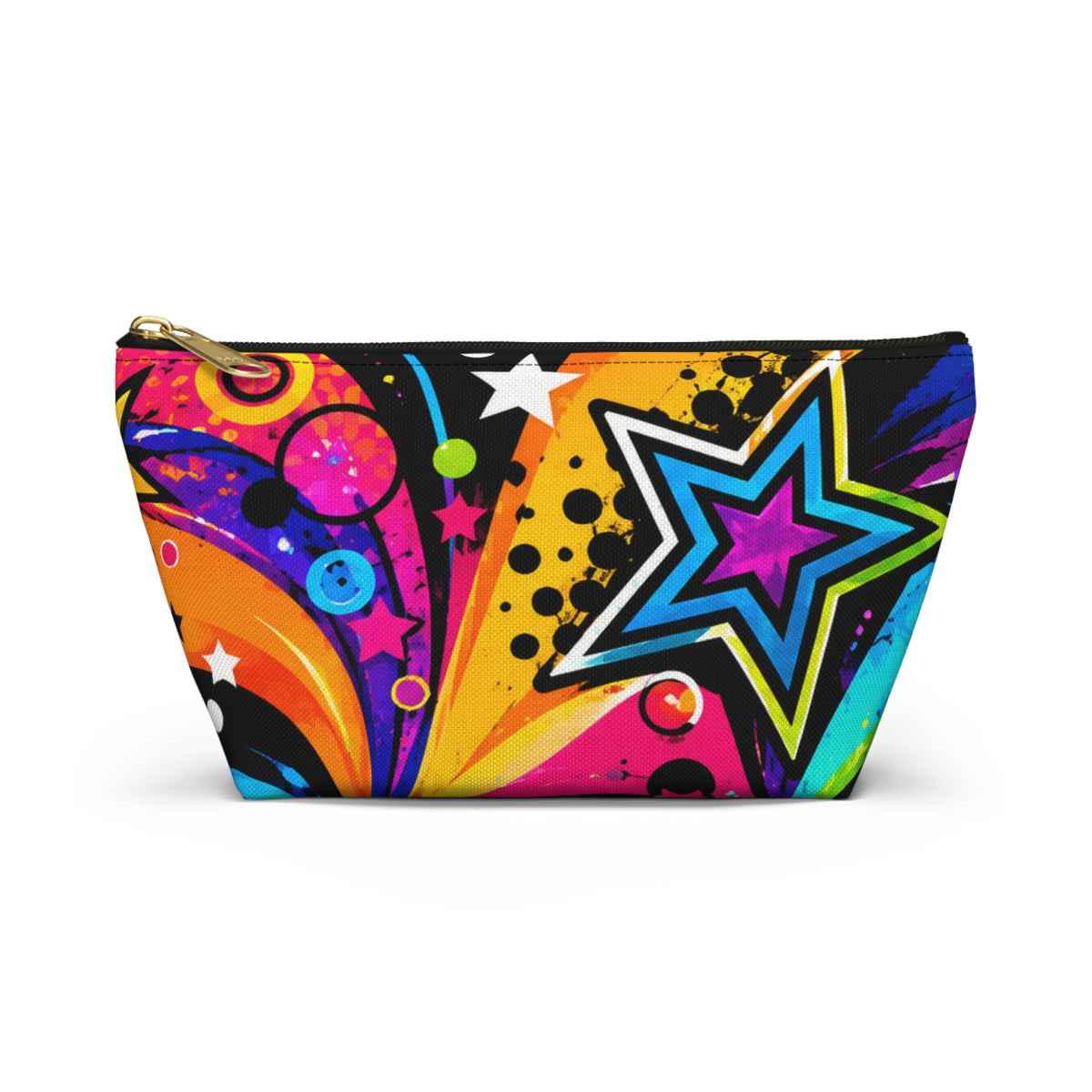 Colorful Pop Art Accessory Pouch — Starburst Cosmetic Bag