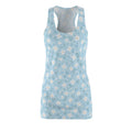 Floral Daisy Racerback Dress — Light Blue All-Over Print