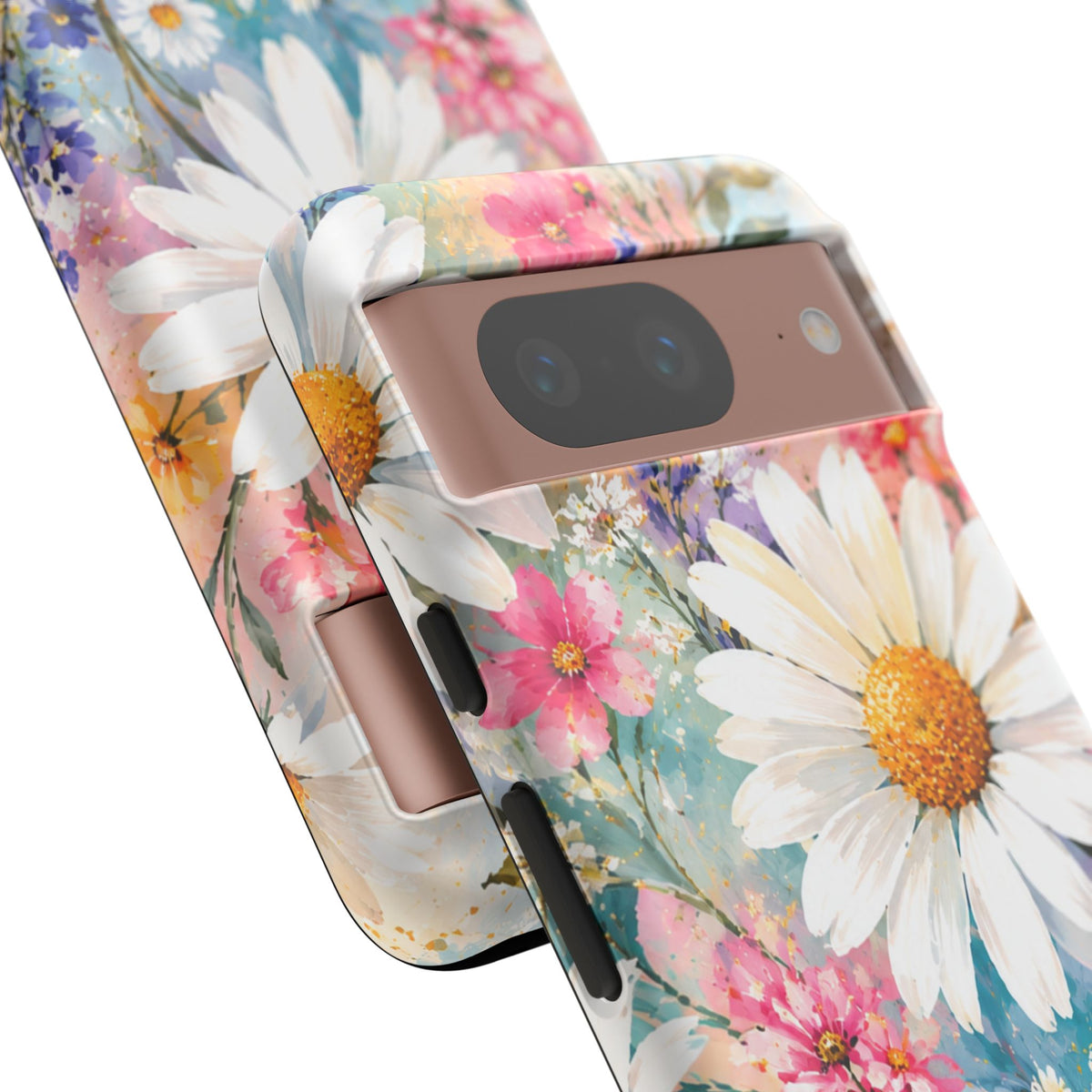 Floral Daisy Phone Case — Watercolor Daisies Protective Tough Case