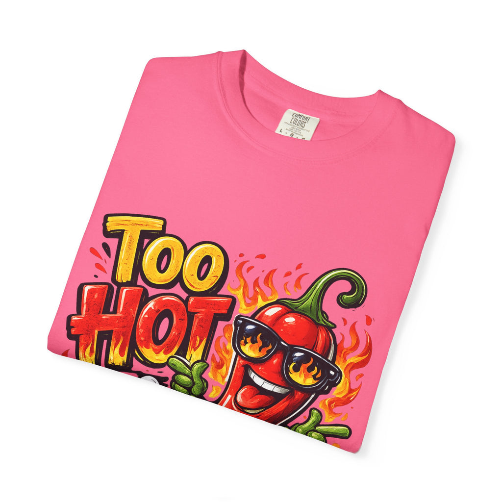 Too Hot to Handle pepper graphic T-shirt | spicy chili design