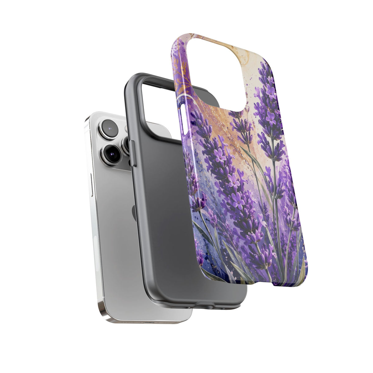 Lavender Bouquet Tough Phone Case — Protective Floral iPhone Case