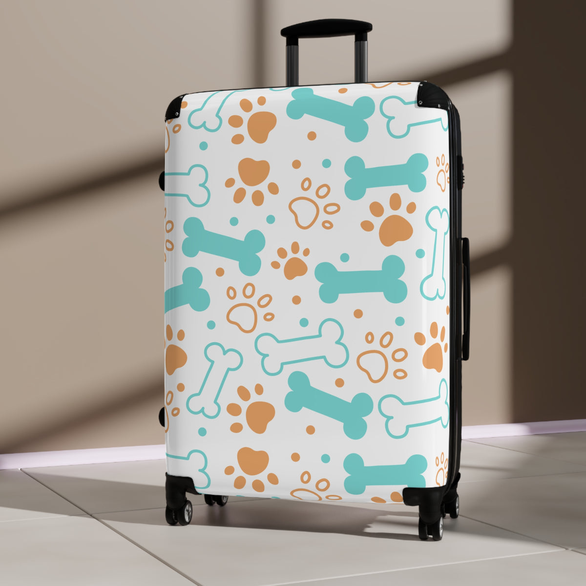 Pet Paw & Bone Carry-On Suitcase — Cute Dog Travel Luggage