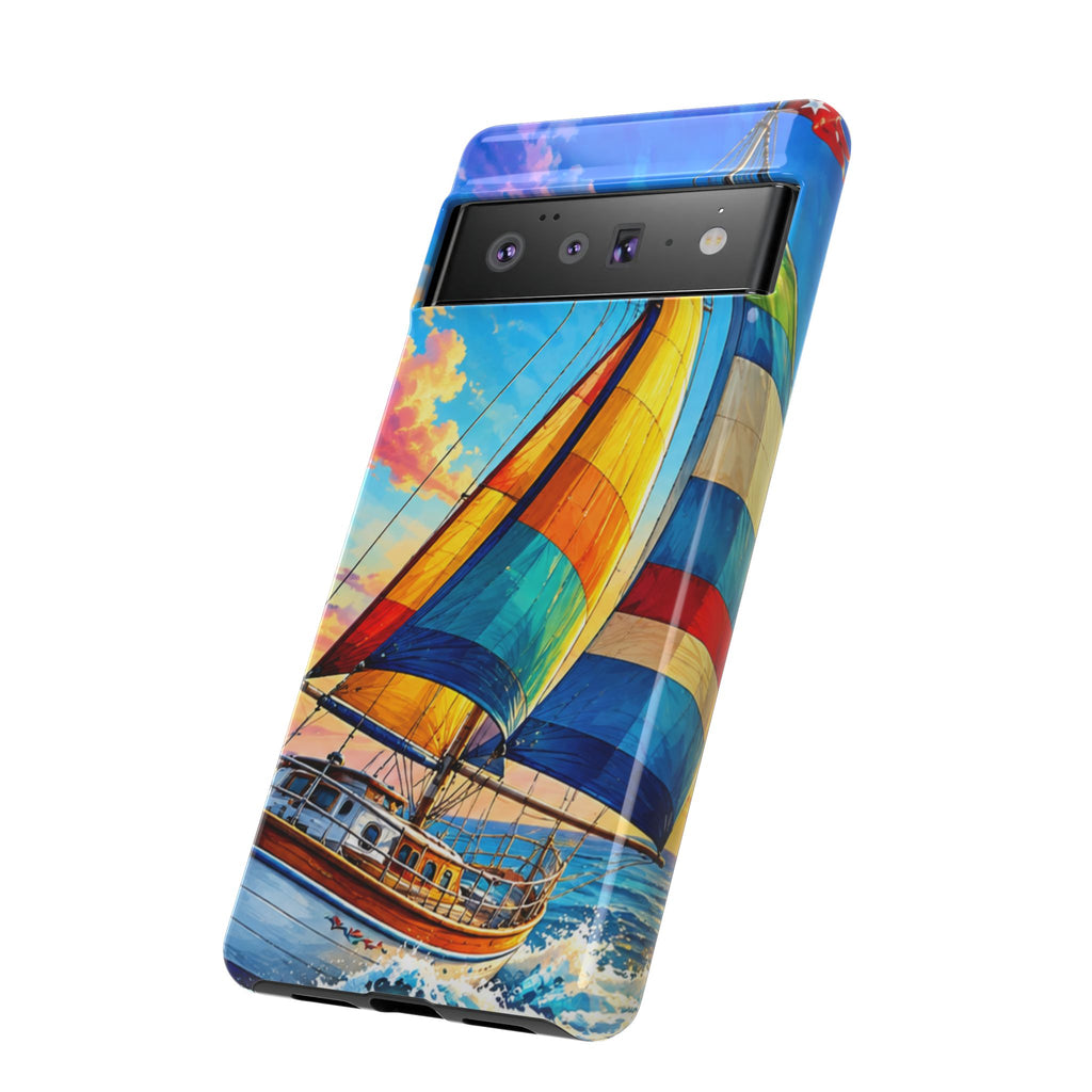 Sailboat Sunset Phone Case — Colorful Nautical iPhone Cover