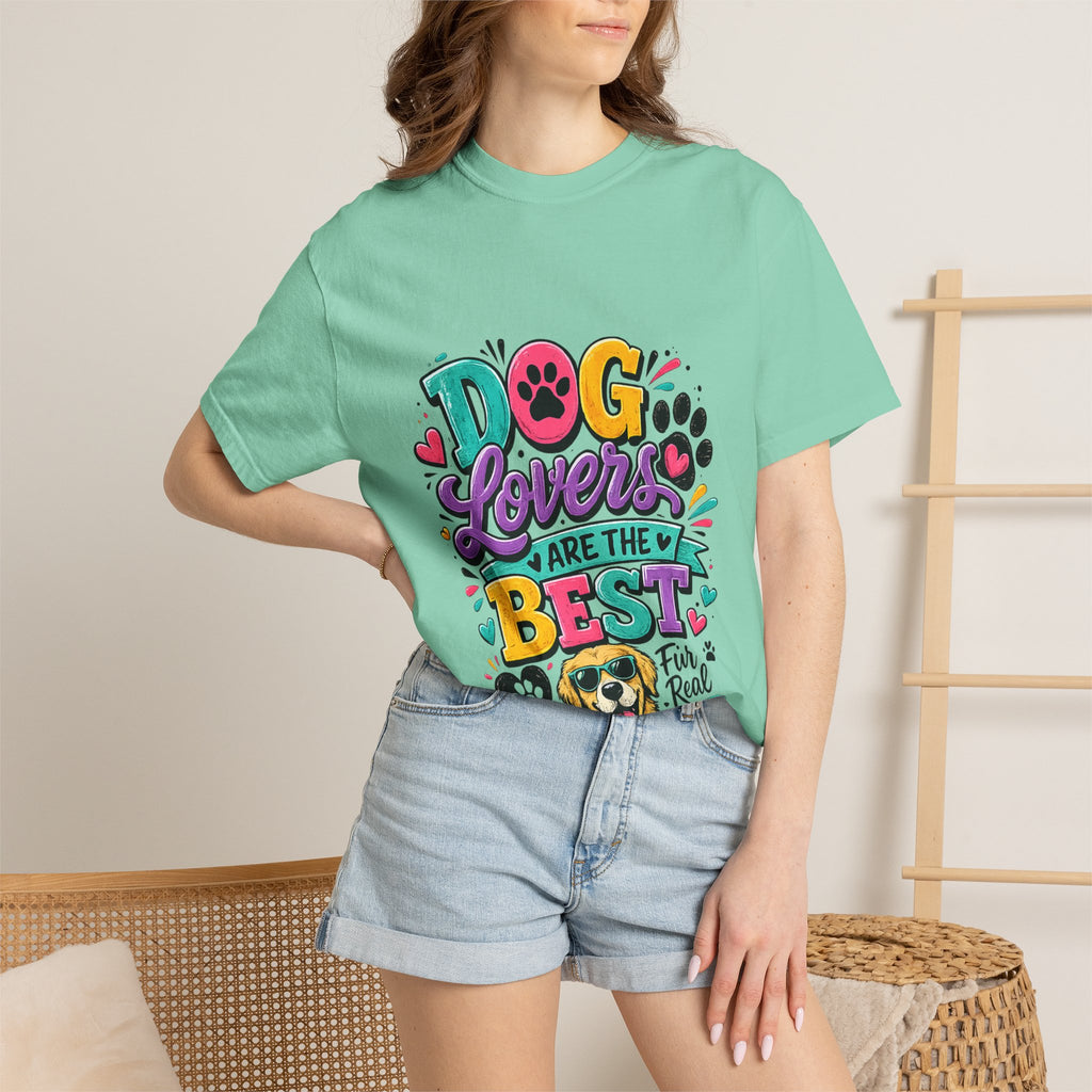 Dog Lovers Are The Best T-shirt | Colorful Paw Print Design