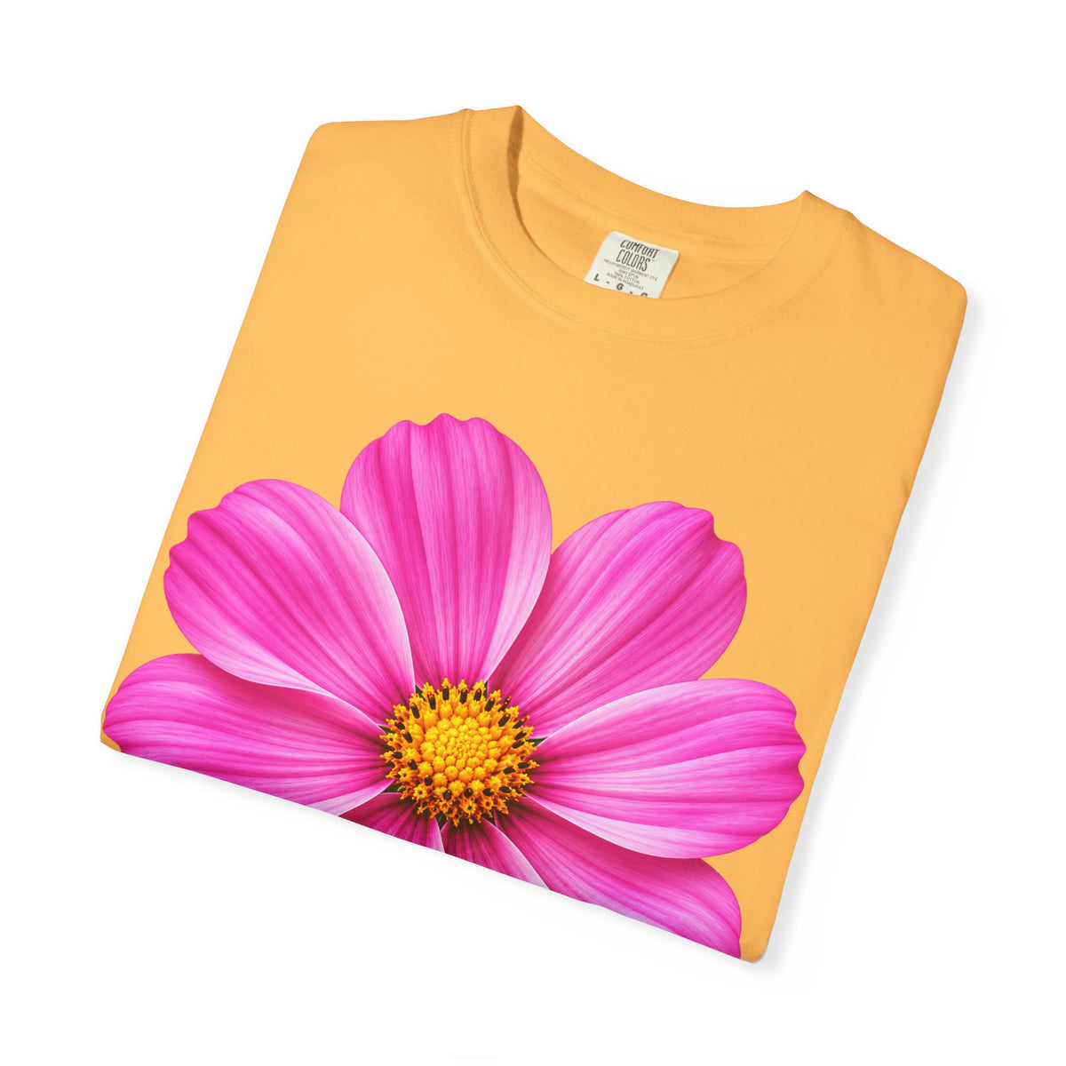 Pink Cosmos Flower T-shirt | Inspirational Back Quote