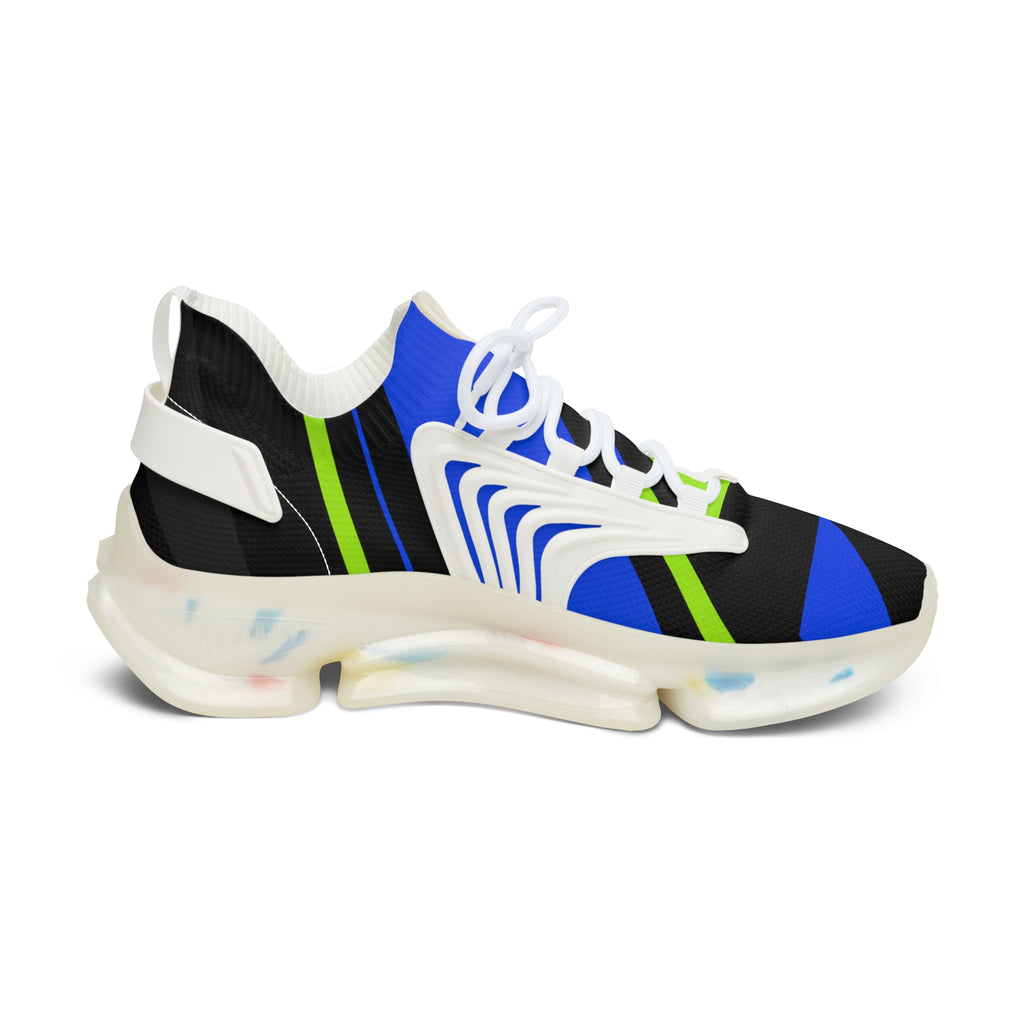 Women’s Mesh Sneakers — Athletic Blue & Green Lightweight Running Shoes