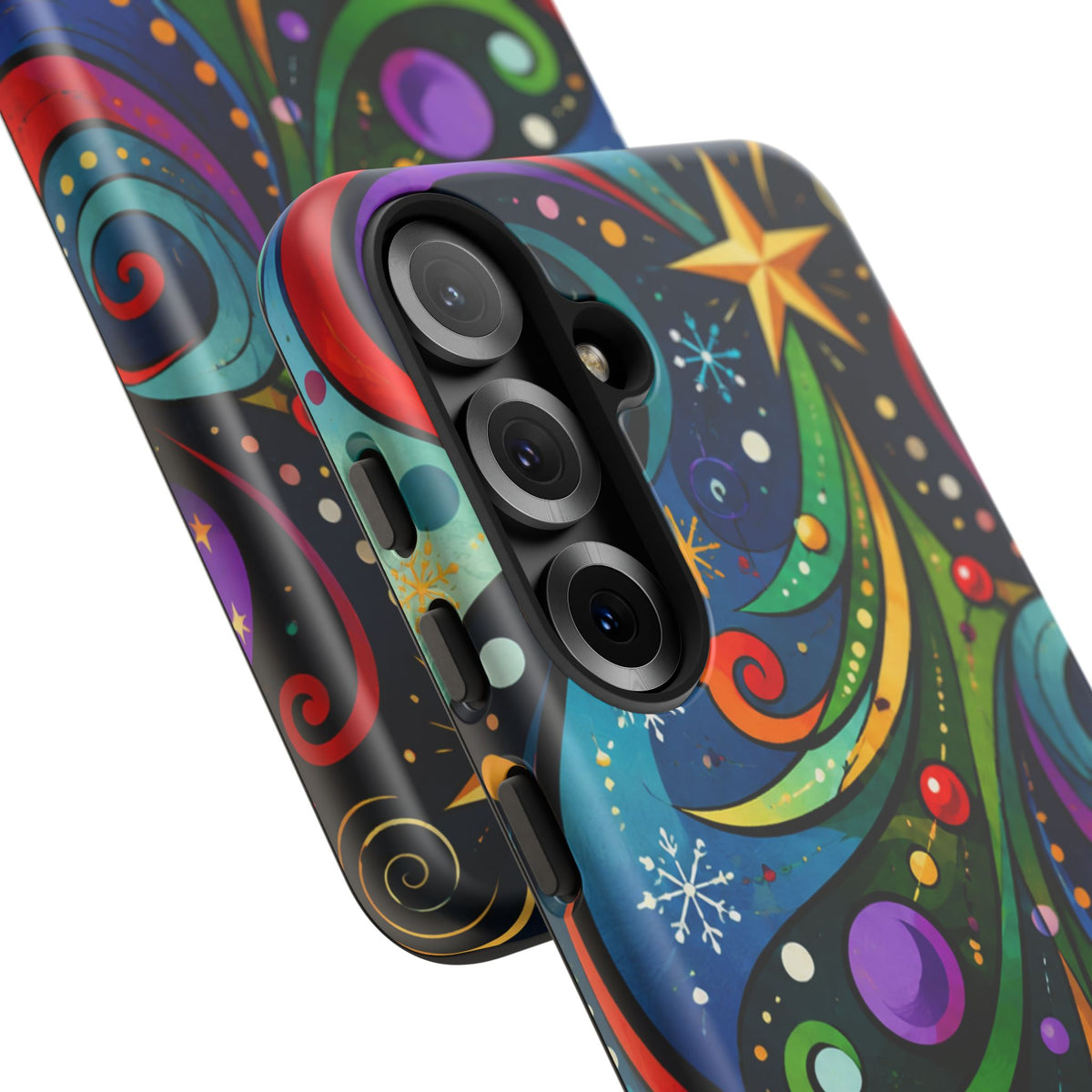 Colorful Swirl Christmas Tree Tough Phone Case