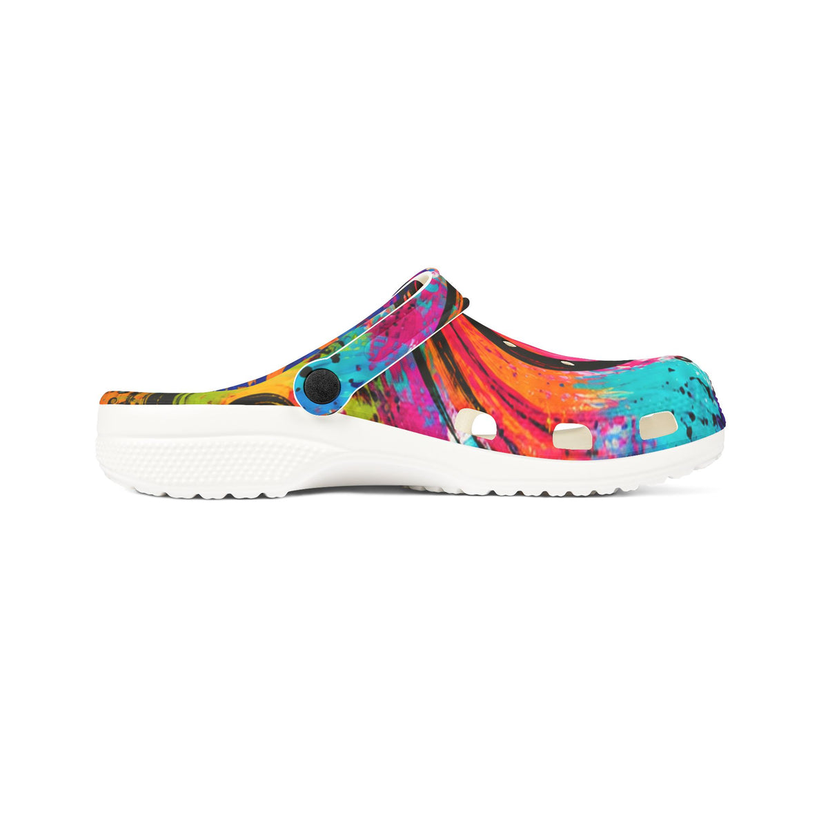 Colorful Swirl EVA Foam Clogs — Vibrant Tie-Dye Garden Shoes