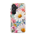 Floral Daisy Phone Case — Watercolor Daisies Protective Tough Case
