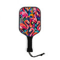 Flamingo Geometric Pickleball Paddles & Balls Set — Bright Tropical Pickleball Kit