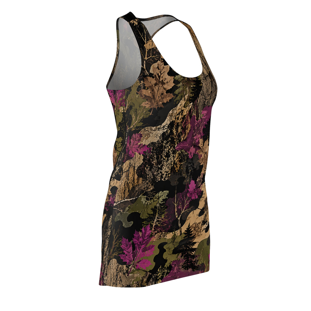 Racerback Dress — Forest Camo Floral All-Over Print