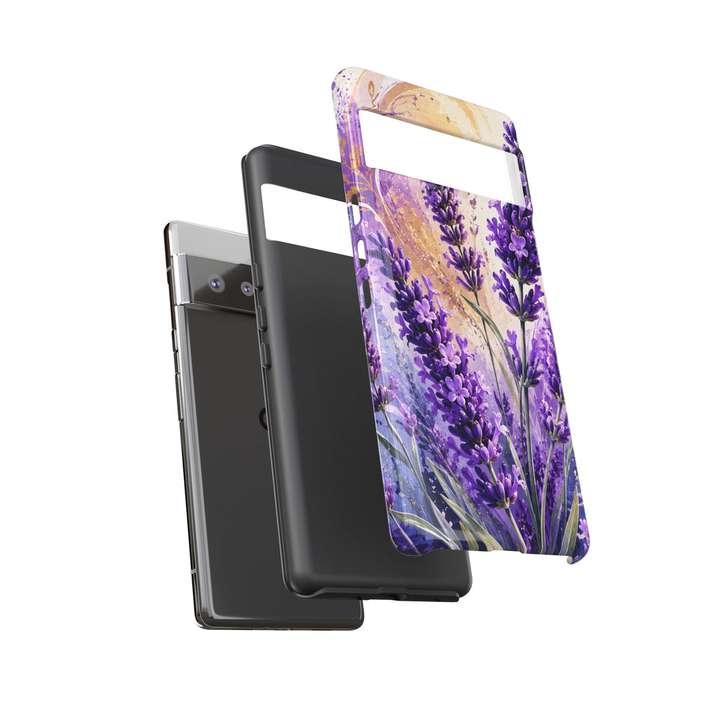Lavender Bouquet Tough Phone Case — Protective Floral iPhone Case