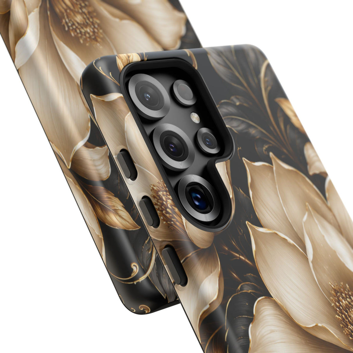 Floral Tough Case — Elegant Gold Magnolia Phone Case