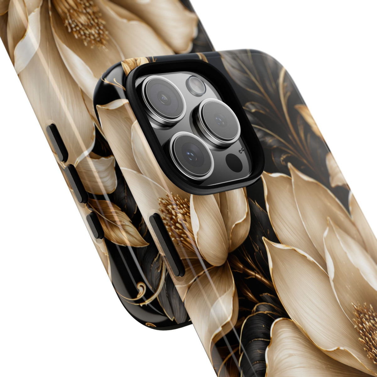 Floral Tough Case — Elegant Gold Magnolia Phone Case