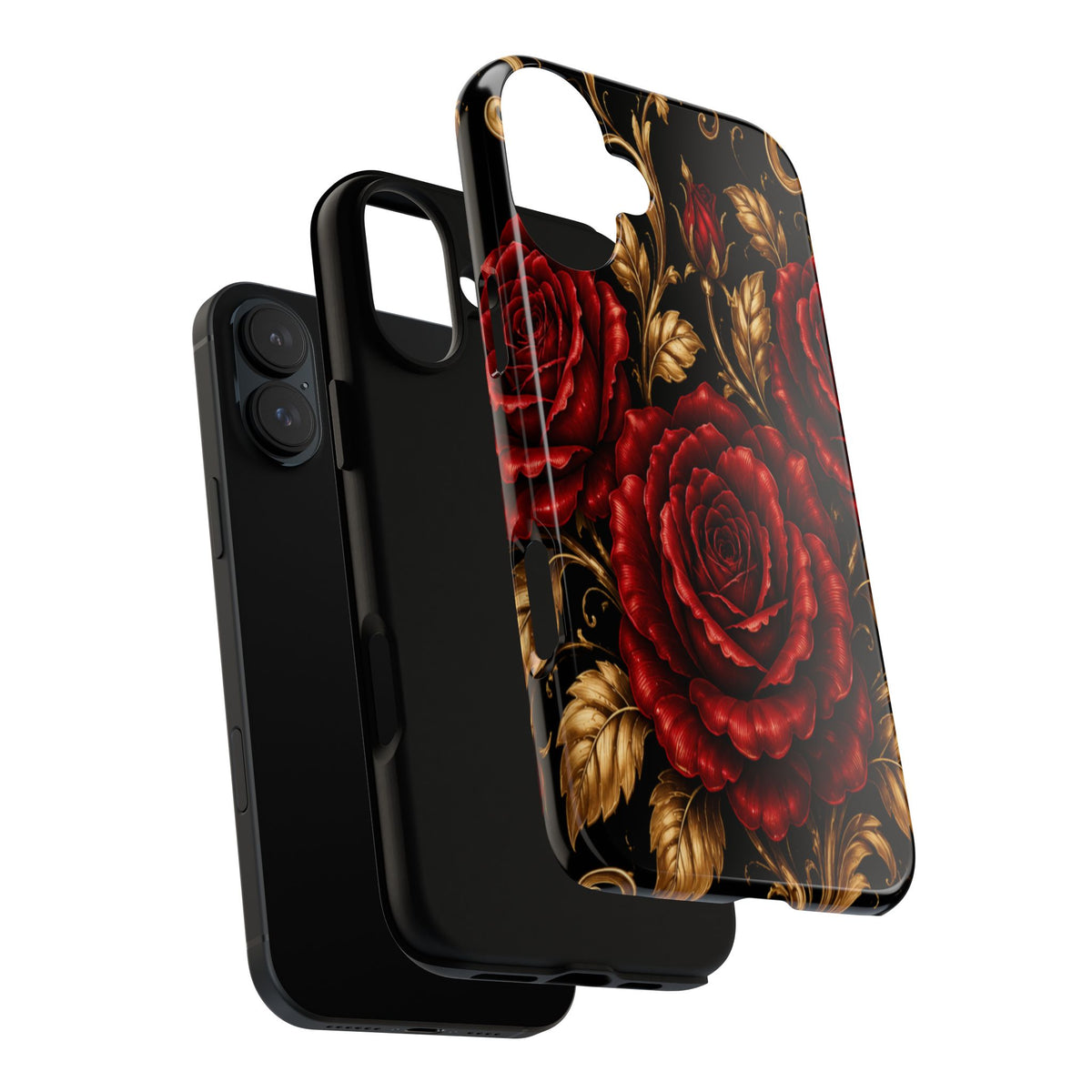 Tough Cases — Vintage Red Rose Floral Phone Case