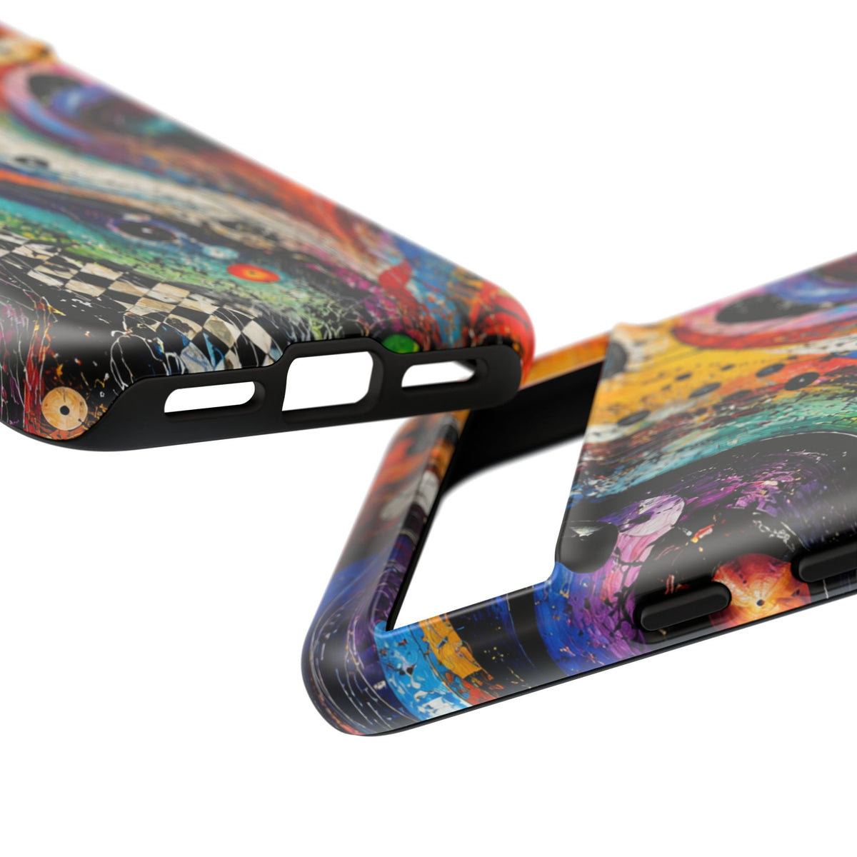Abstract Cosmic Swirl Phone Case — Colorful Artistic iPhone Tough Case