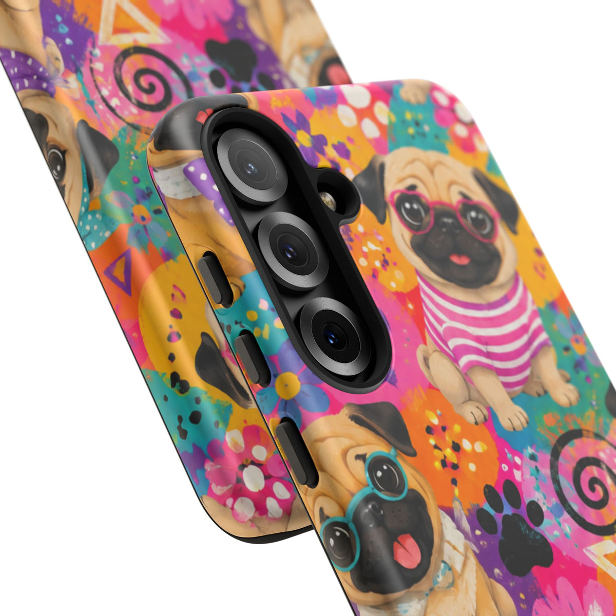 Pug Pop Art Phone Case — Colorful Pug Pattern Tough Case
