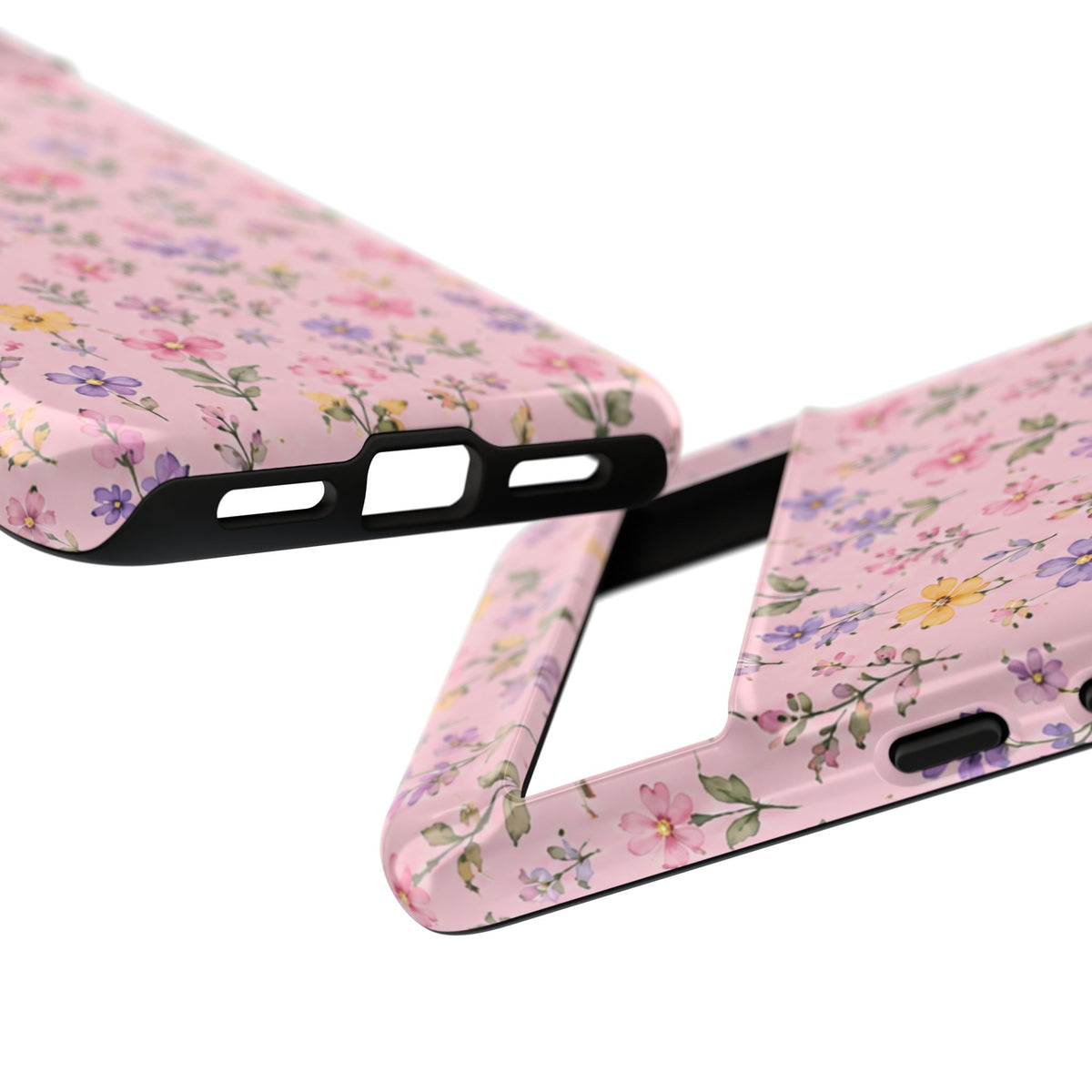 Floral Pink Tough Phone Case — Pastel Wildflower Protective Case