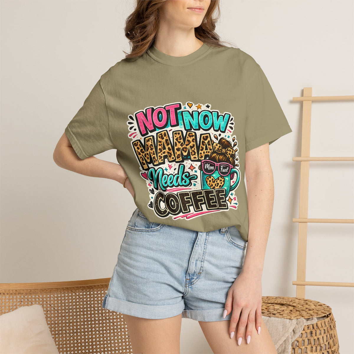 Not Now Mama Needs Coffee T-shirt | Mom Coffee Graphic Tee