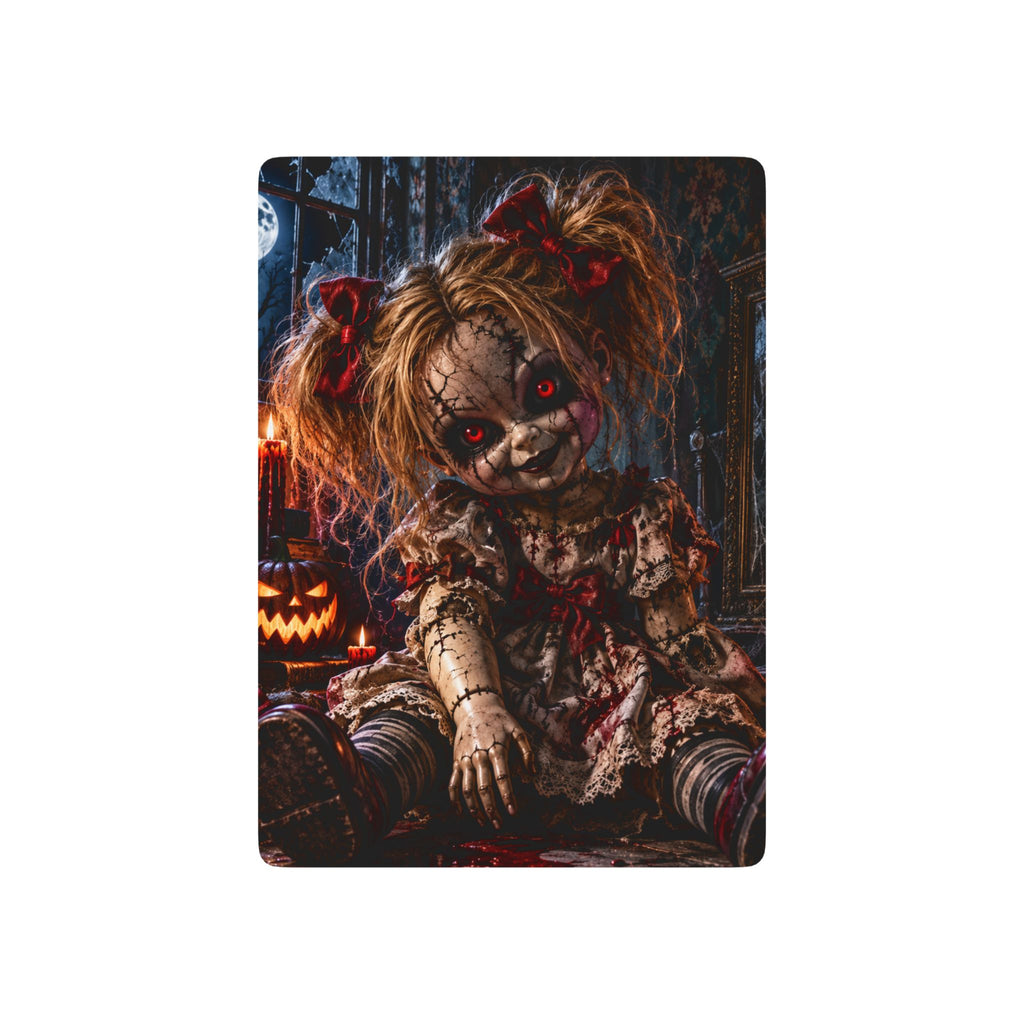 Creepy Doll Horror Poker Playing Cards — Halloween Gothic Card Deck