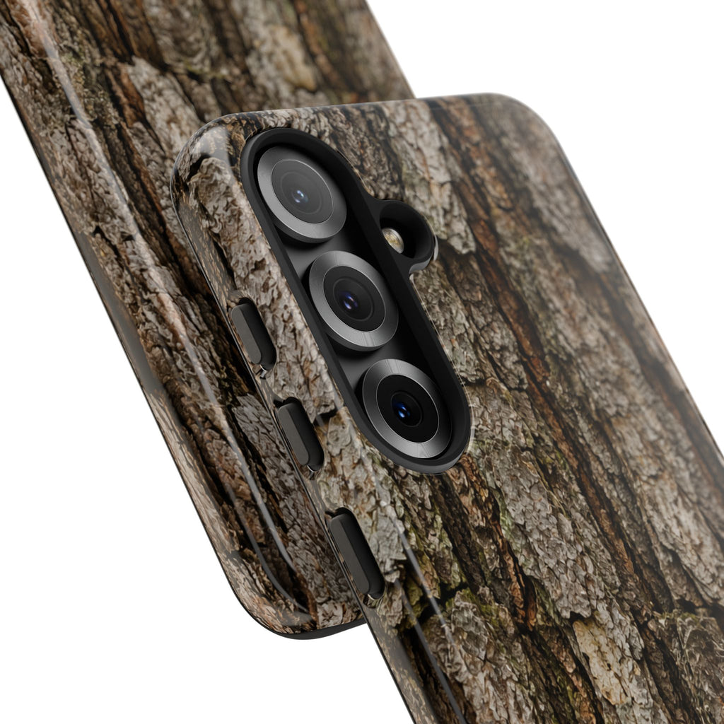 Bark Texture Phone Case - Rugged Woodland Camouflage for Nature Lovers