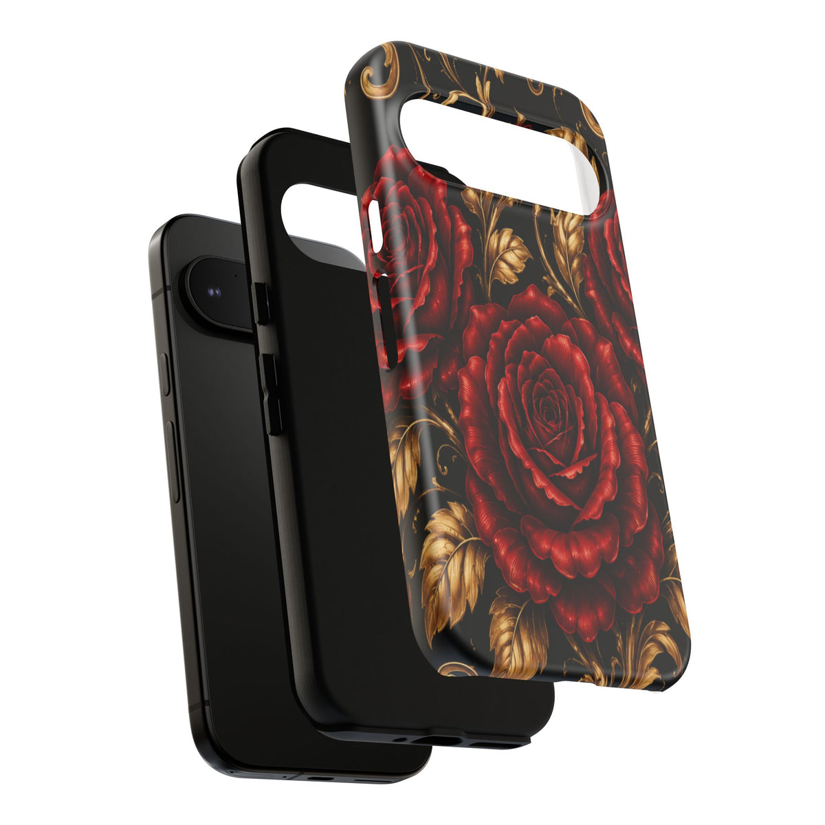 Tough Cases — Vintage Red Rose Floral Phone Case