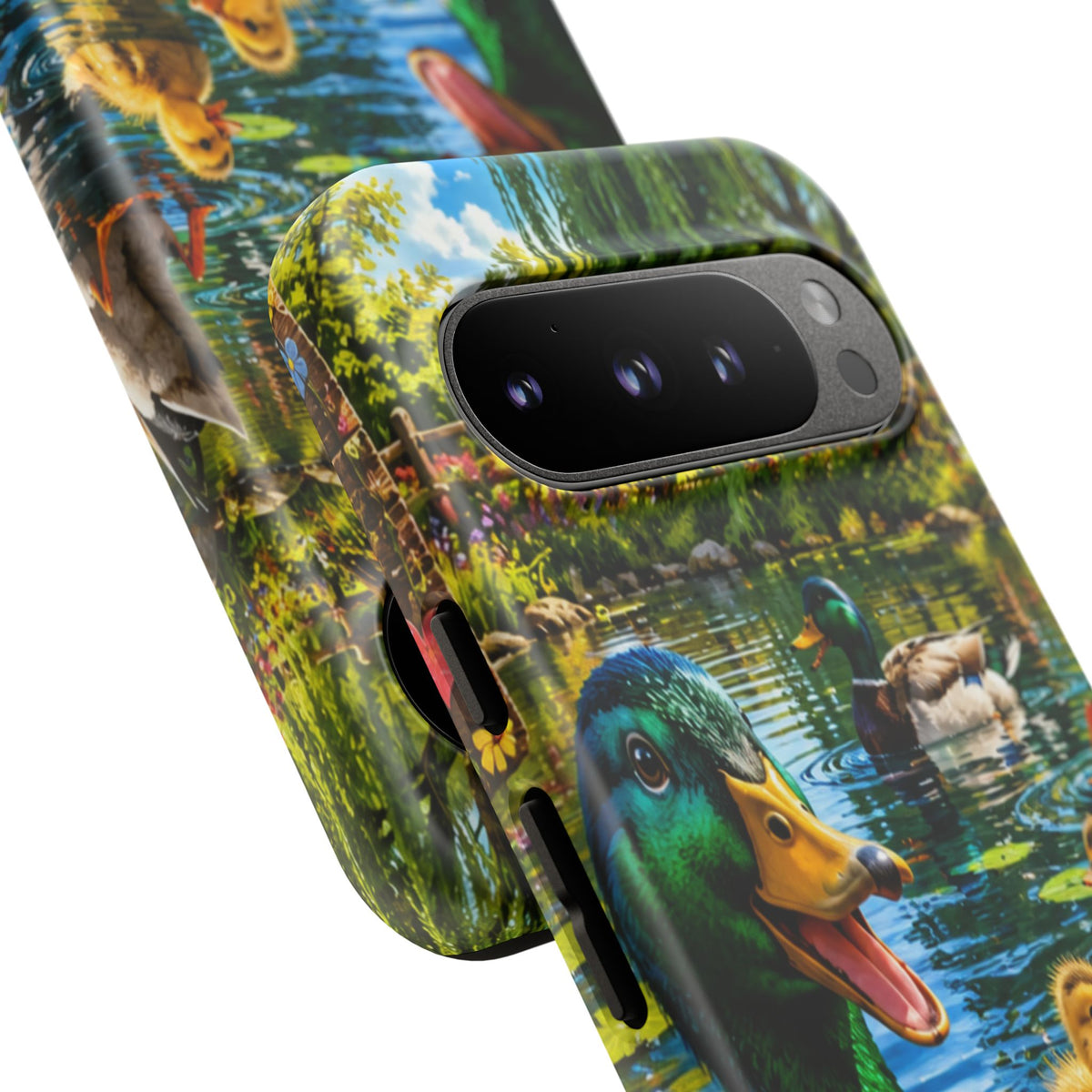 Duck Family Phone Case — Cute Mallard & Ducklings Protective Tough Case
