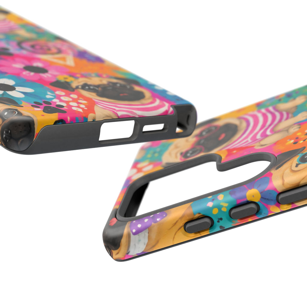 Pug Pop Art Phone Case — Colorful Pug Pattern Tough Case